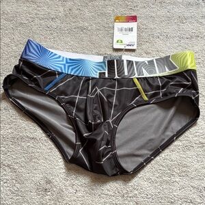Junk Geometric Black and Blue Men's Briefs